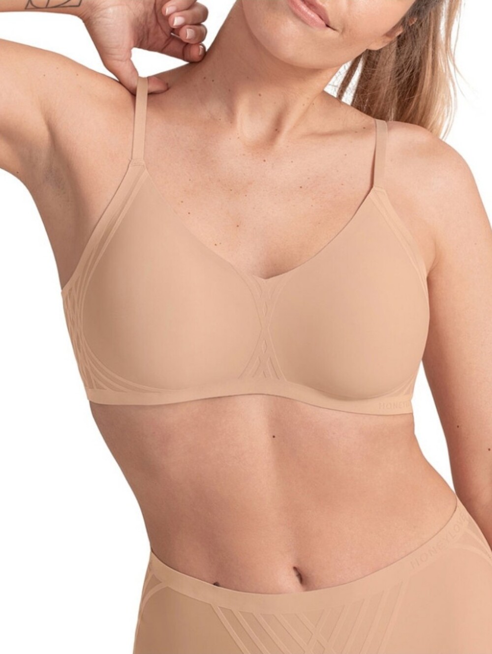 Honeylove Silhouette Full Coverage Bra Sand Size 34B/C